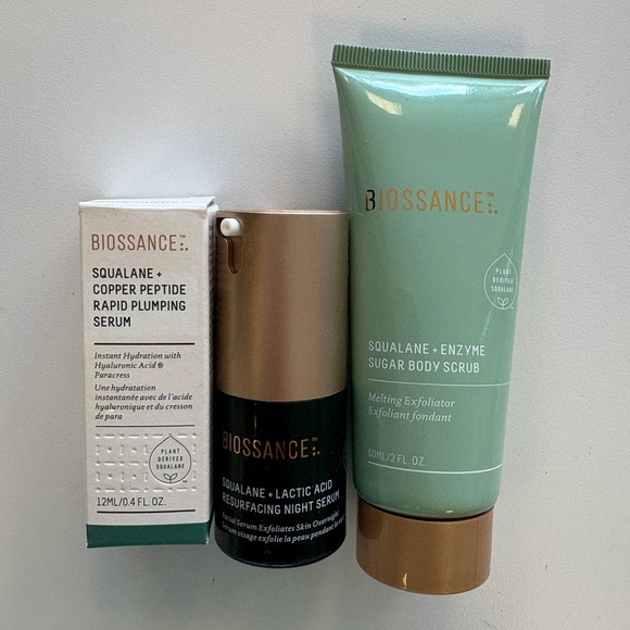 Biossance Other - Biossance Skincare Copper plumping serum, lactic acid serum, and Body Scrub